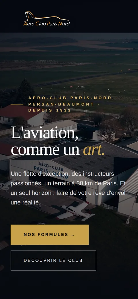 Version mobile du site Aéro-Club Paris Nord